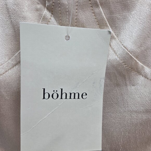 Bohme Cerelia Champagne Creme Ruching Bodysuit Size Large - Picture 3 of 9